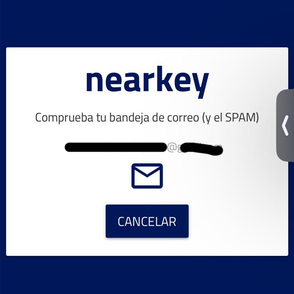 Comprobar correo de alta en Nearkey