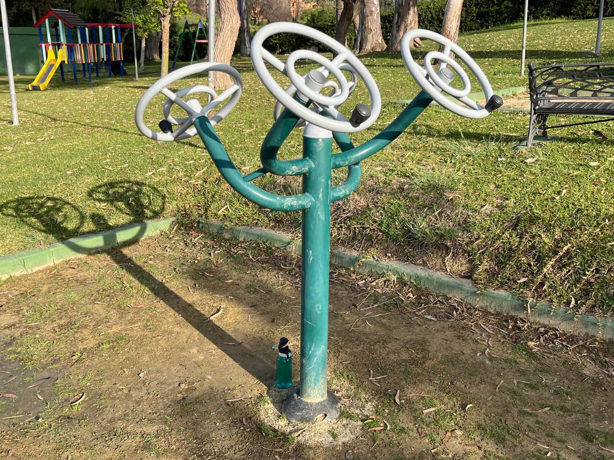 Rueda de hombros del parque biosaludable